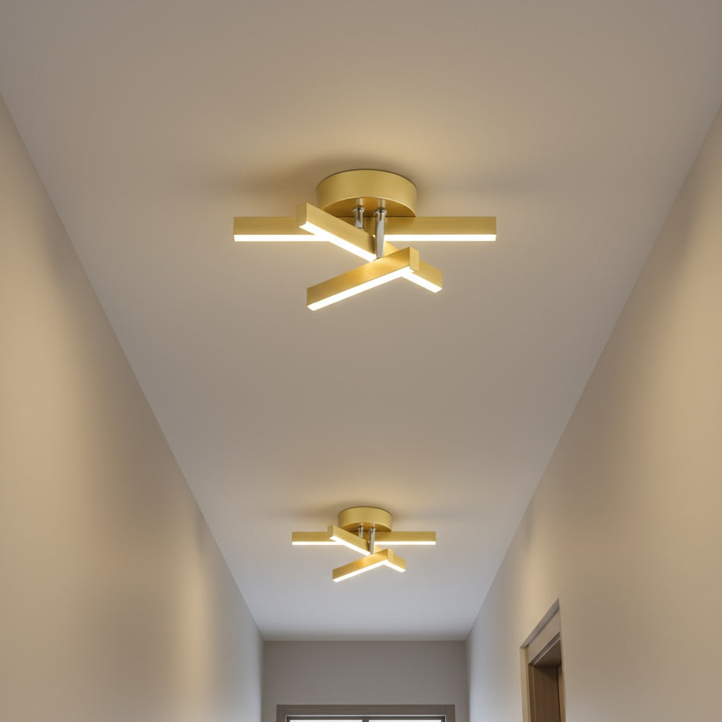 Aplica LED LINNES STAR Gold Echivalent 200W