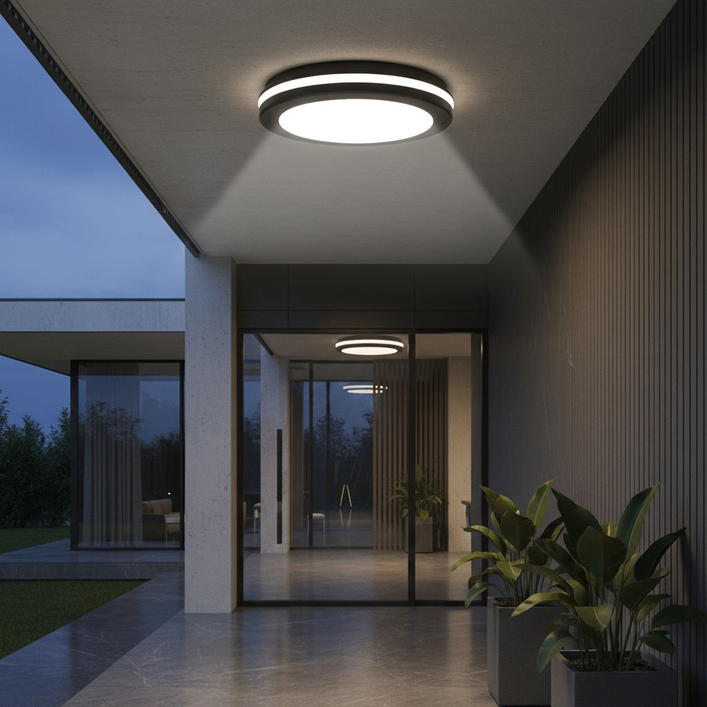 Aplica LED 40W Rotunda Miraq Neagra Exterior
