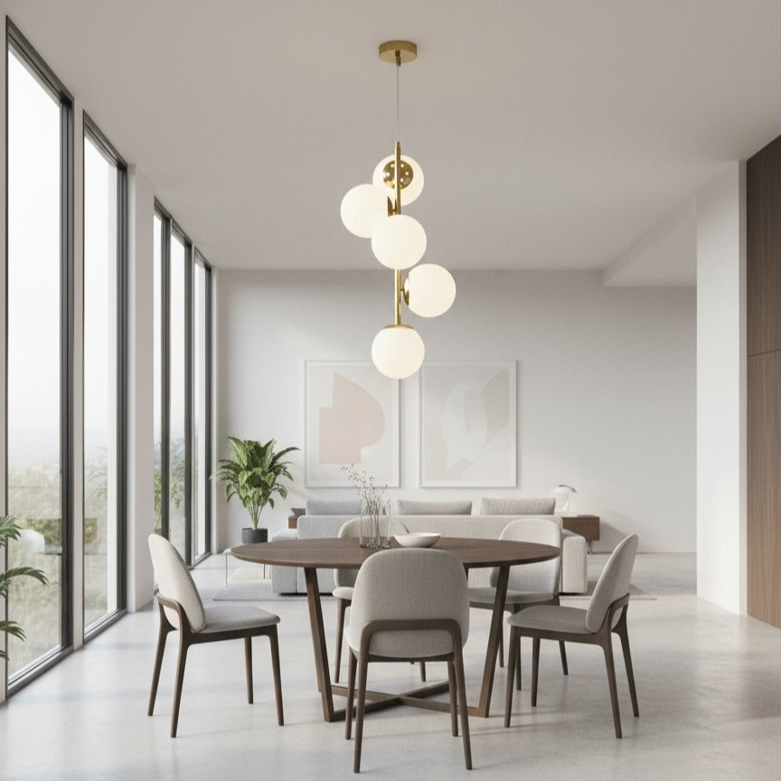 Pendul DIONIS Gold Abajur Mat 5xE27