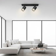 Lustra Neagra Liniara cu 2 Spoturi Reglabile 2xGU10