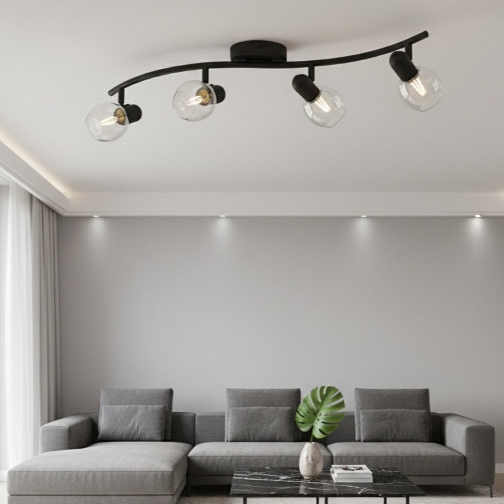 Lustra Cu 4 Spoturi Reglabile Black POLLICA 64CM