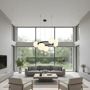 Lustra Suspendata DIONIS Black Abajur Mat 5xE27