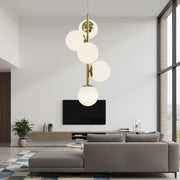 Pendul DIONIS Gold Abajur Mat 5xE27