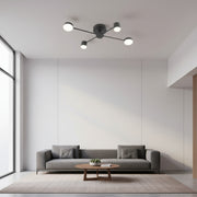 Lustra LED Nordic Style Mini WEB Black Echivalent 200W Telecomanda