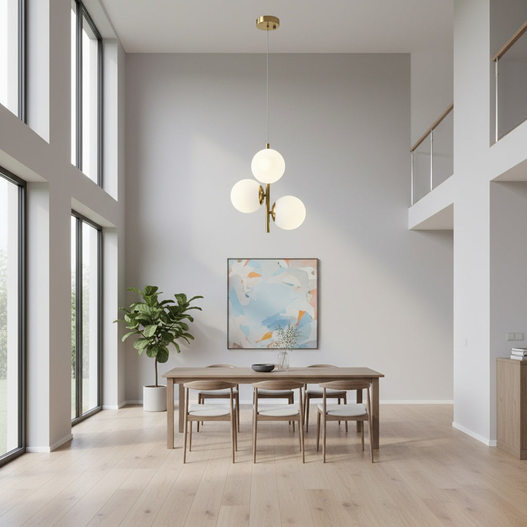 Pendul DIONIS Gold Abajur Mat 3xE27