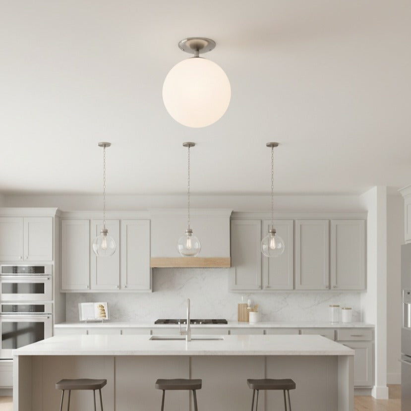 Lustra RONDO Abajur Mat White & Silver Eglo