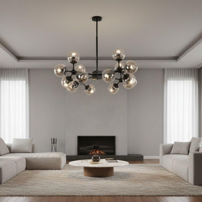 Lustra Abajur Transparent Black RAXO