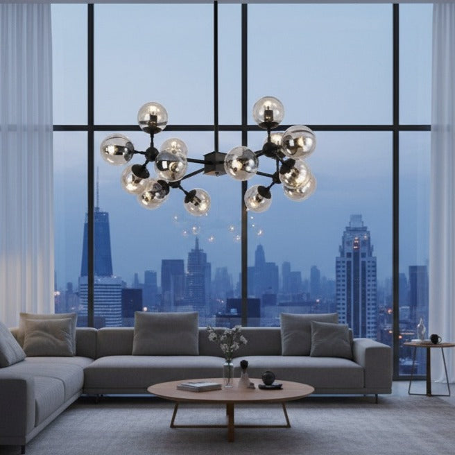 Lustra Abajur Transparent Black RAXO