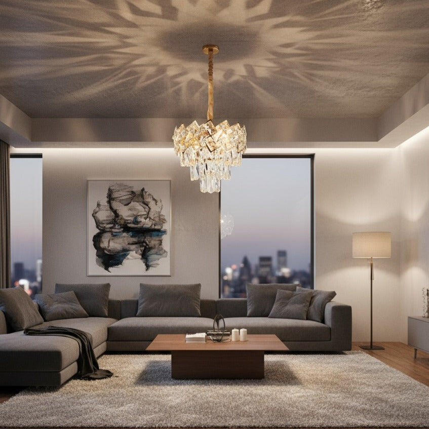 Candelabru Cristal MALLI Gold ⌀30CM