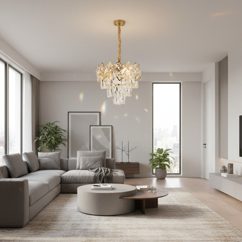 Candelabru Cristal MALLI Gold ⌀30CM