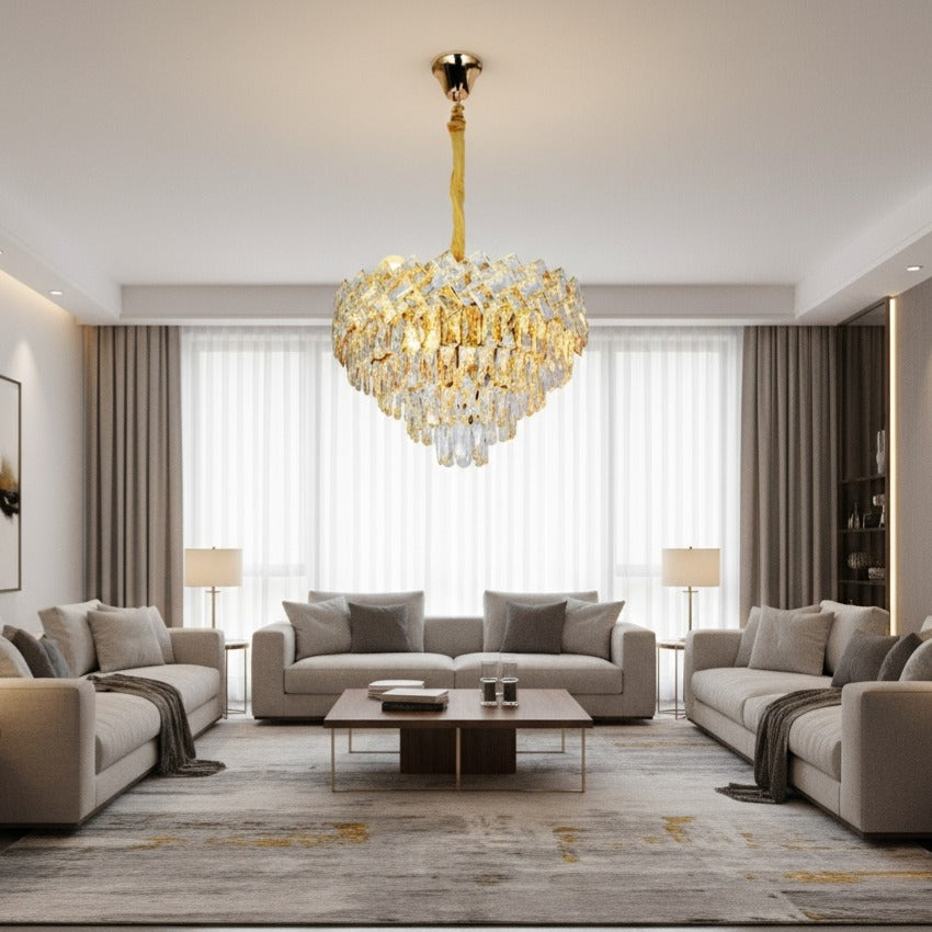 Candelabru Cristal MALLI Gold ⌀40CM