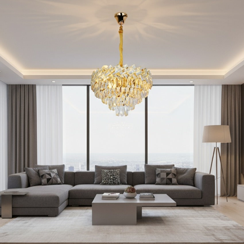 Candelabru Cristal MALLI Gold ⌀40CM