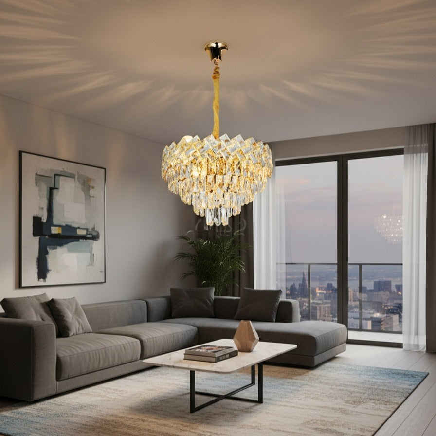 Candelabru Cristal MALLI Gold ⌀40CM