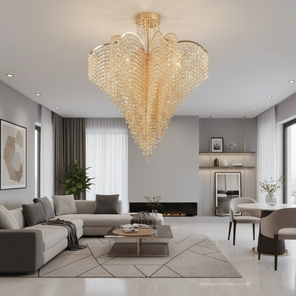 Lustra FREDA Gold Cristal