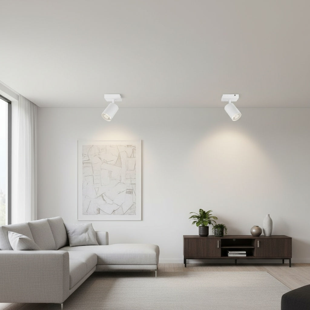 Spot Aplicat Orientabil Rotund Alb Dulie GU10 Ø55x120mm