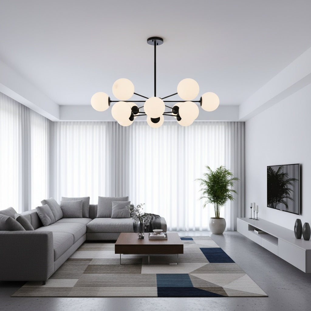 Lustra Abajur MAT BLACK 12XE27 DX103/6+6