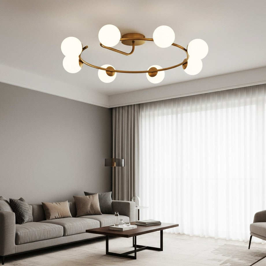 Lustra Abajur 8xE27 Gold Elegance