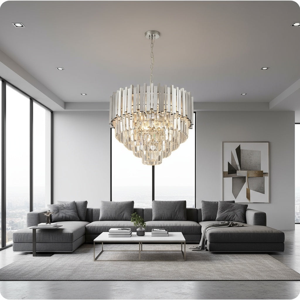 Candelabru Cristal Silver MAXI