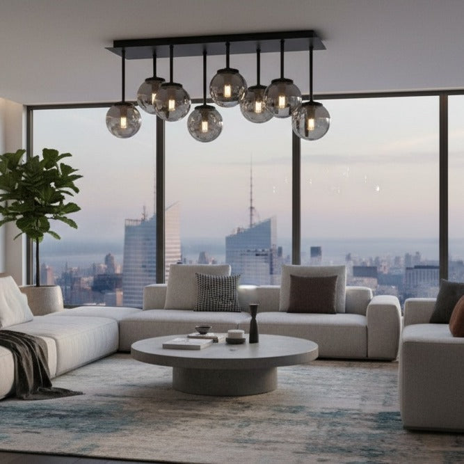 Lustra Abajur Fumuriu Black Rivendell