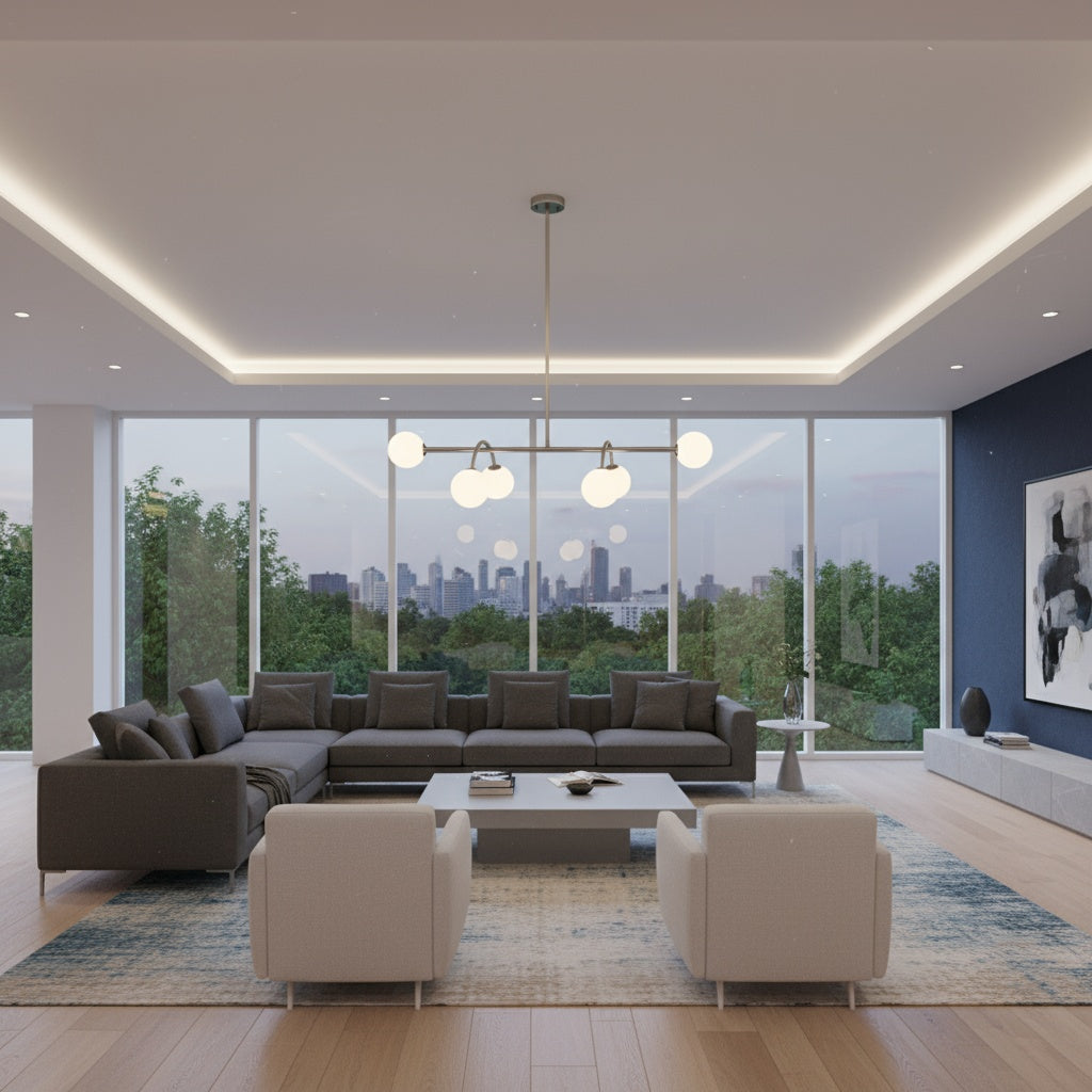 Lustra BESO Silver Abajur MAT 6XE27