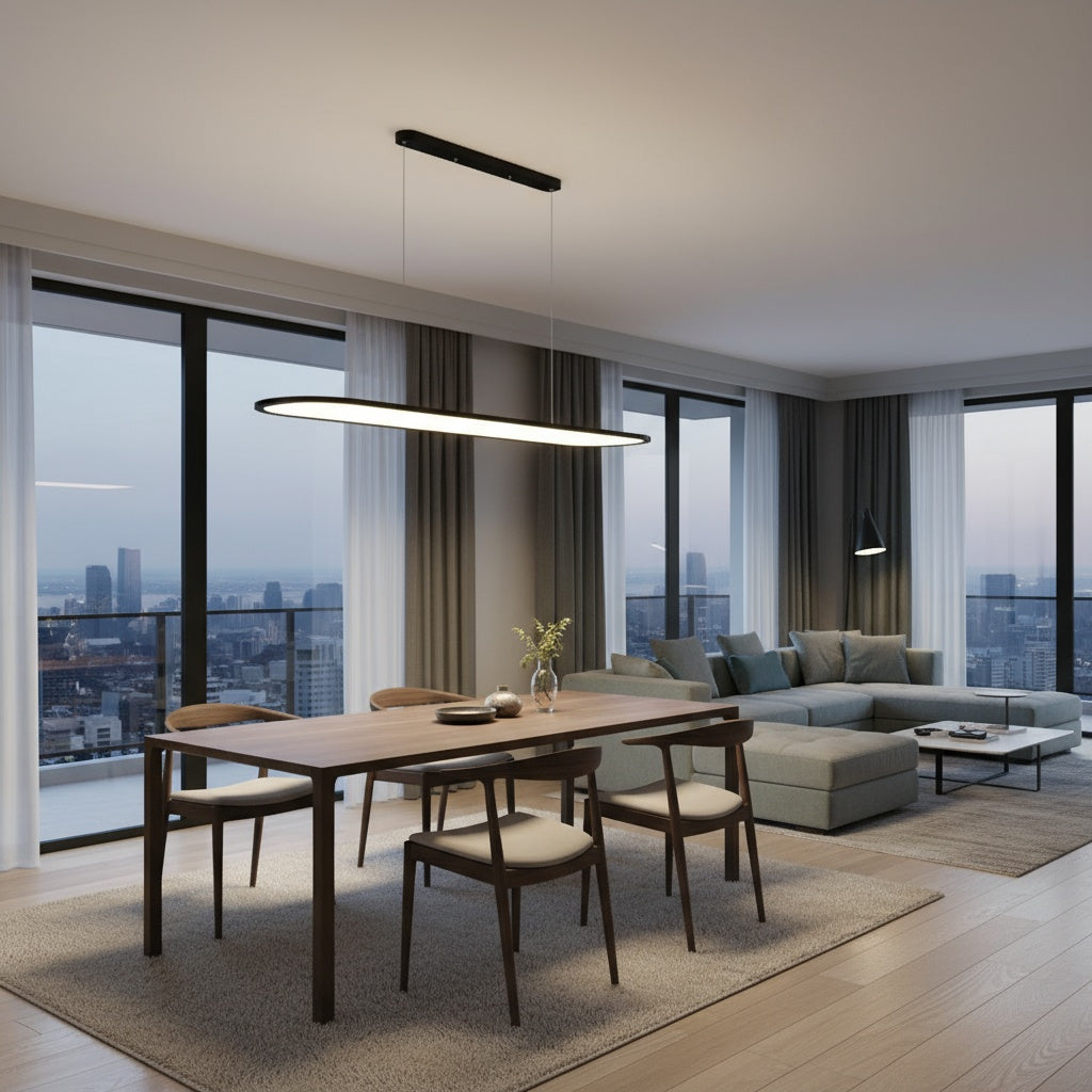 Lustra LED SURF Suspendata Black Echivalent 300W