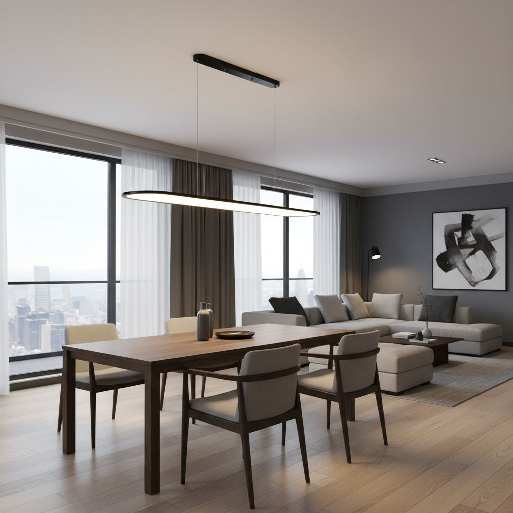 Lustra LED SURF Suspendata Black Echivalent 300W