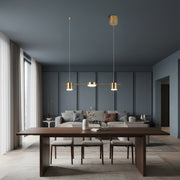 Lustra LED Suspendata Nordic Style Gold Echivalent 200W Telecomanda