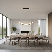 Lustra LED SIMA Suspendata Black Echivalent 500W Telecomanda