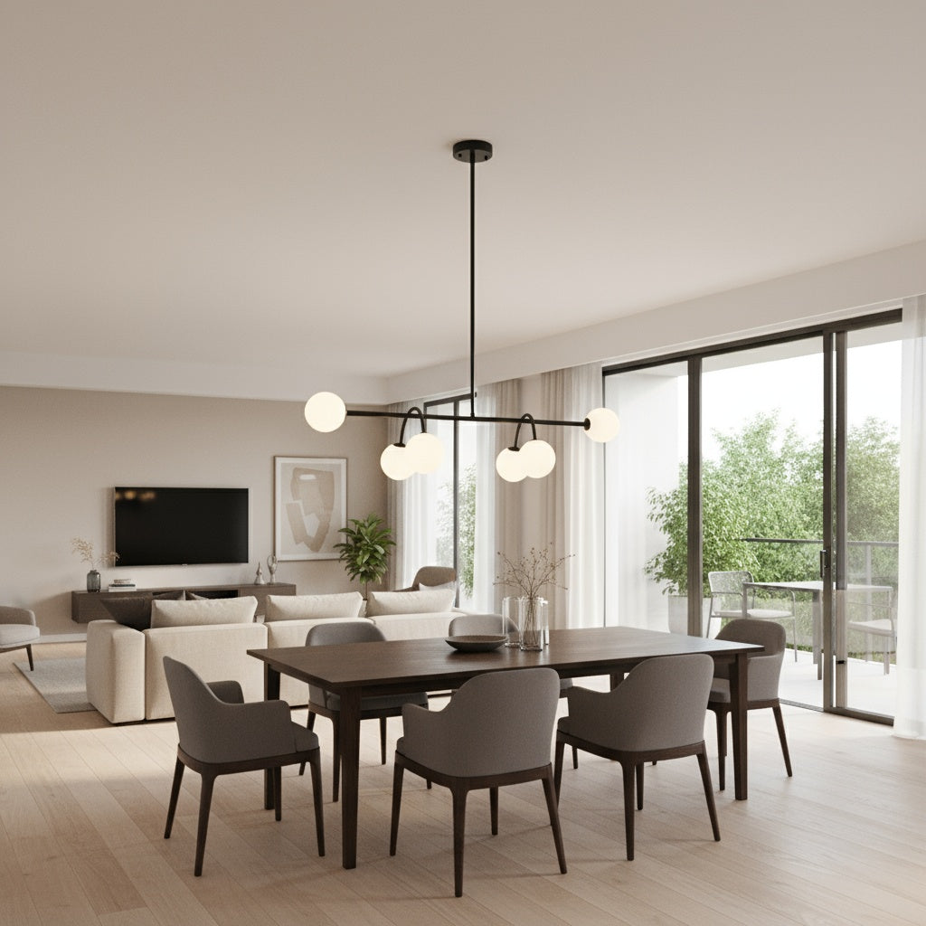 Lustra BESO Black Abajur MAT 6XE27