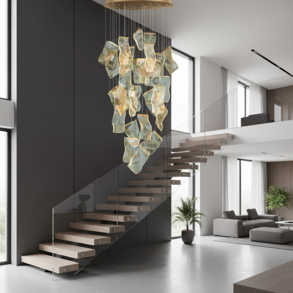 Lustra LED Luxury PAPER QUILL GOLD 25 Elemente Echivalent 500W