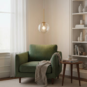 Pendul KENA Gold Abajur Transparent 1xG9