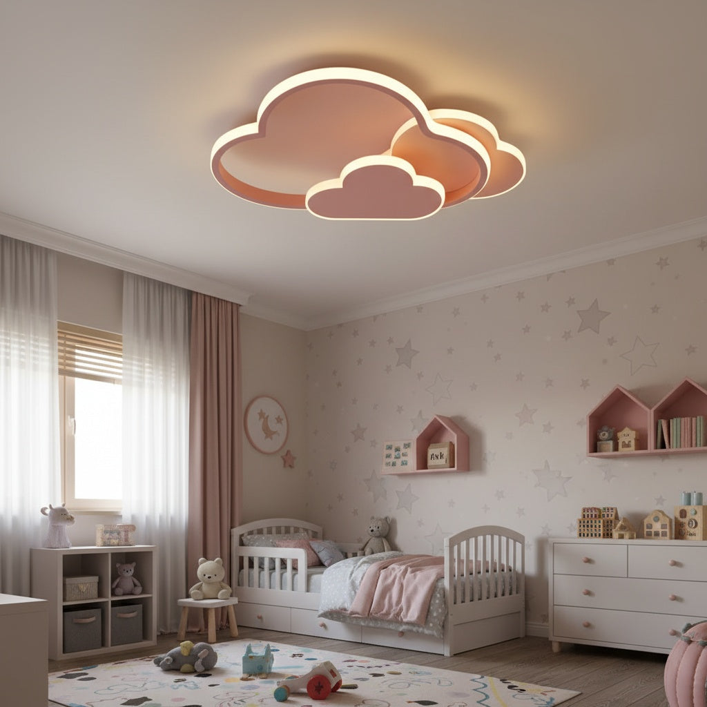 Lustra LED 86W NORISOR Pink Telecomanda Echivalent 400W