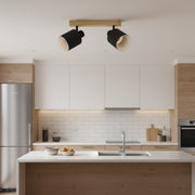 Lustra cu 2 Spoturi BATALLAS Black & Brown