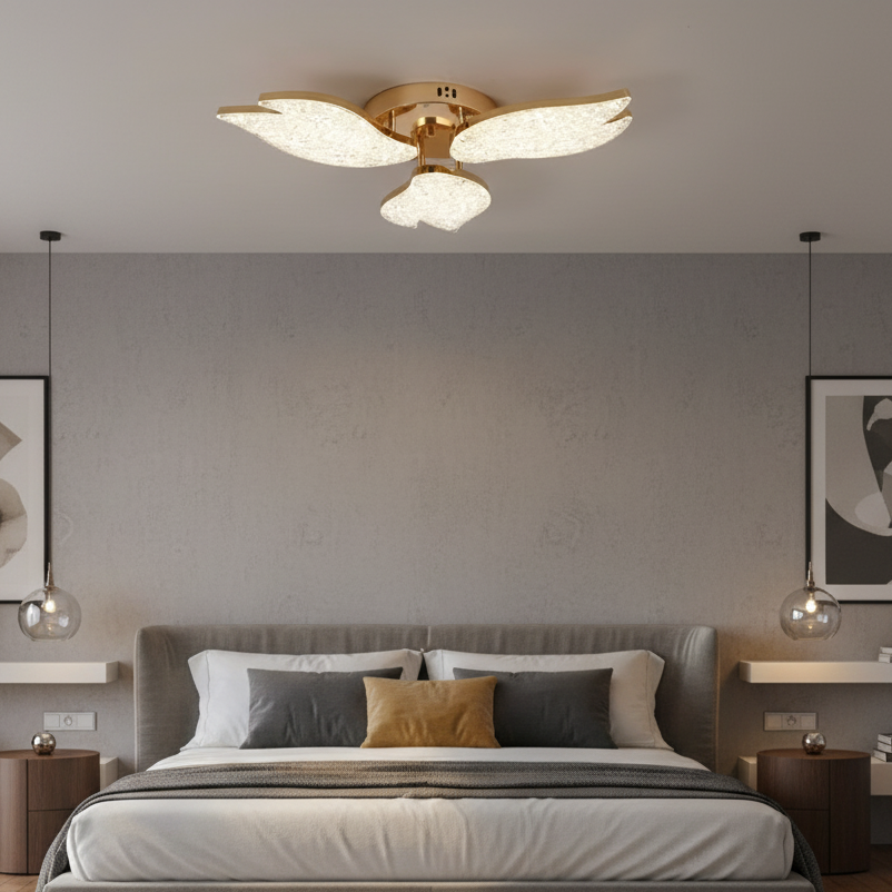 Lustra Mini JIBO Gold Echivalent 300W Telecomanda