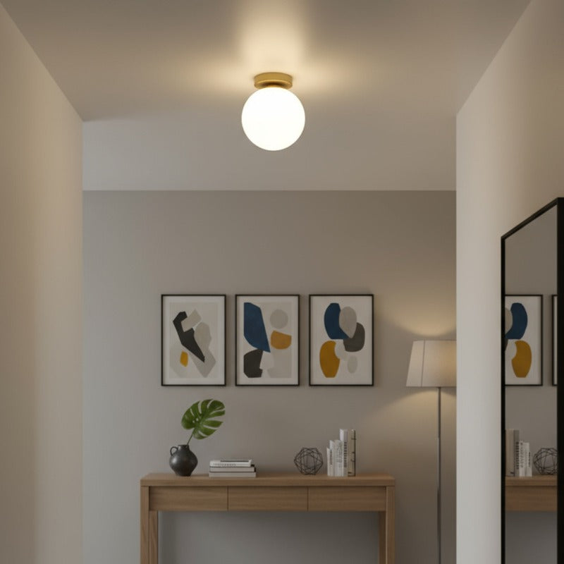 Lustra DRAL Gold Abajur Mat 1xE27