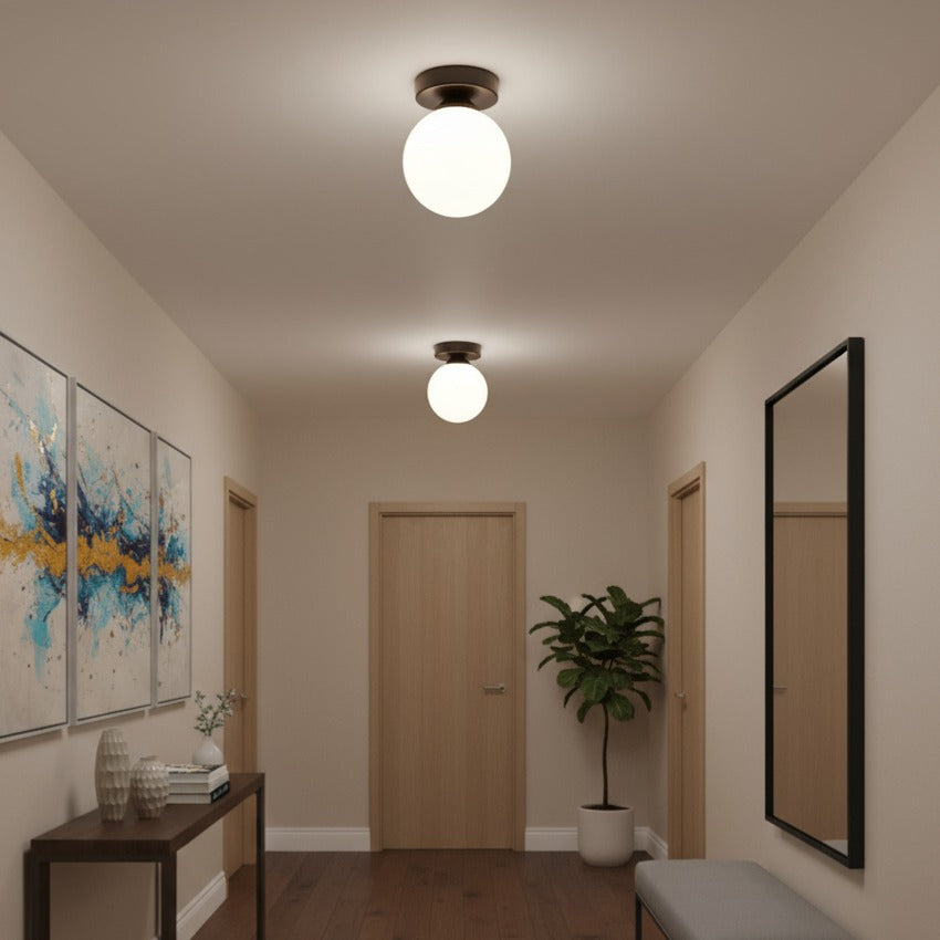 Lustra DRAL Black Abajur Mat 1xE27