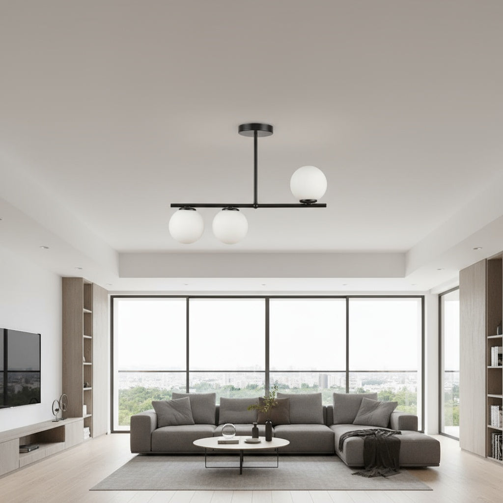 Lustra Mini VENERA Abajur MAT BLACK 3XE27