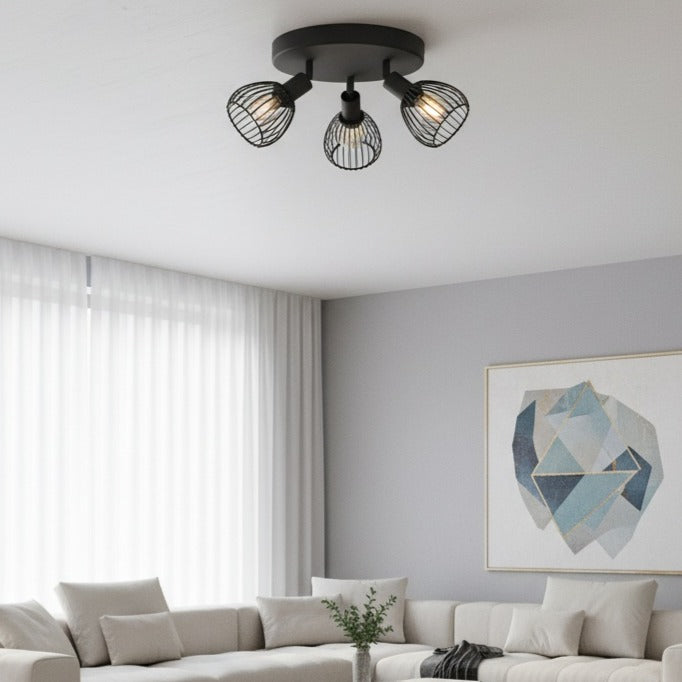 Lustra Cu 3 Spoturi Reglabile Black SONNINO 25CM