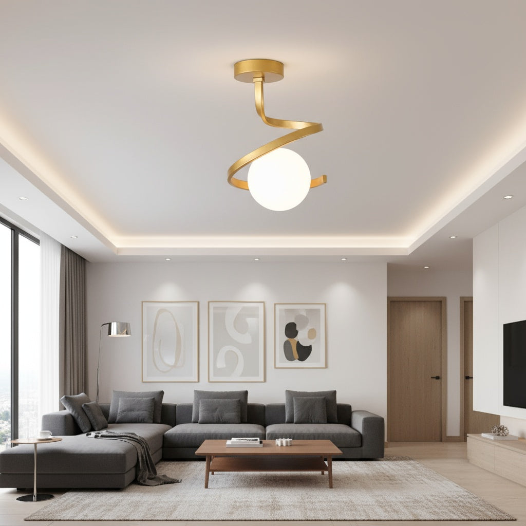 Lustra MERSA Gold Abajur Mat 1xE27