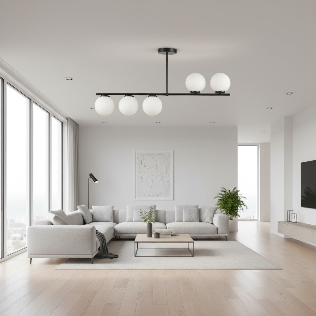 Lustra VENERA Abajur MAT BLACK 5XE27