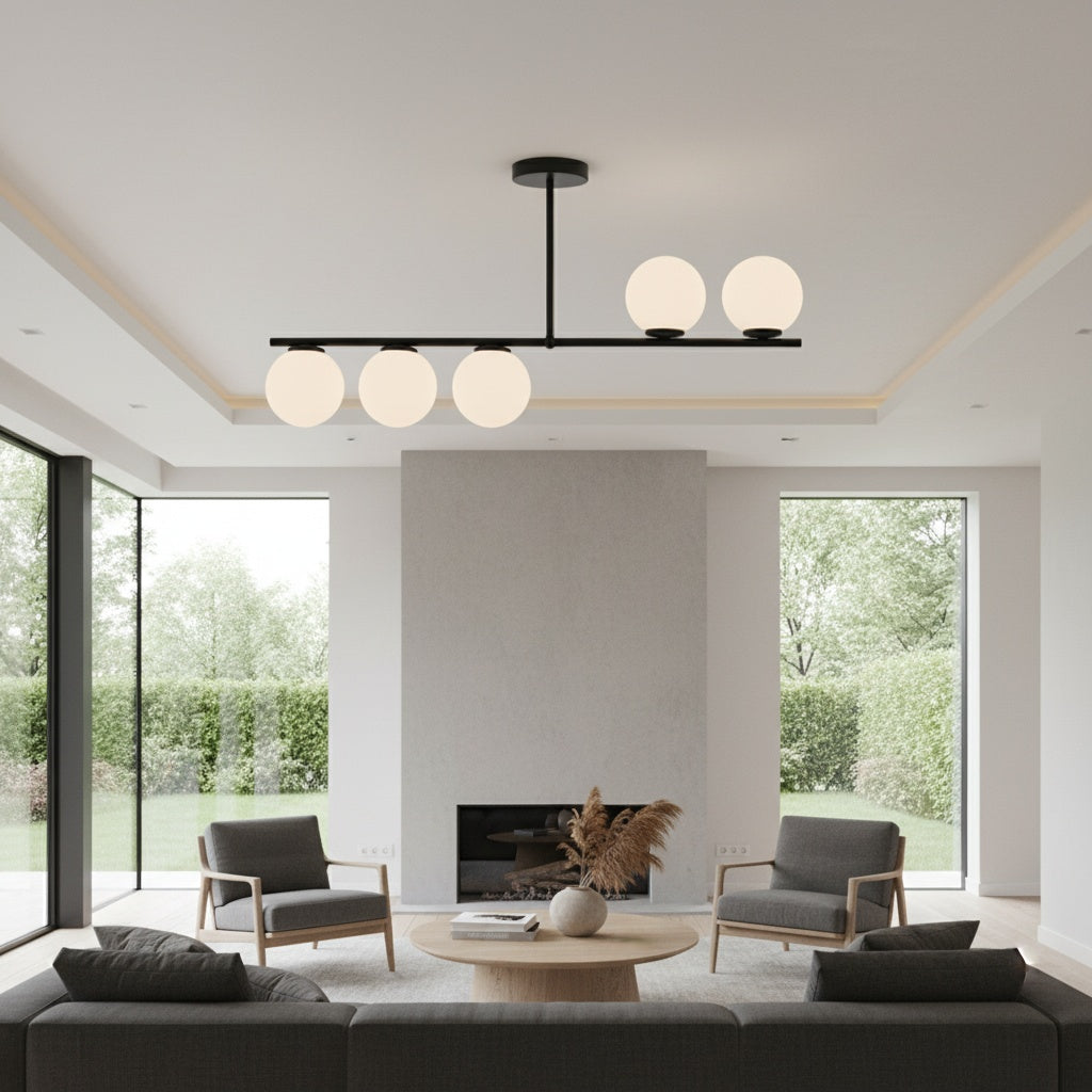 Lustra VENERA Abajur MAT BLACK 5XE27