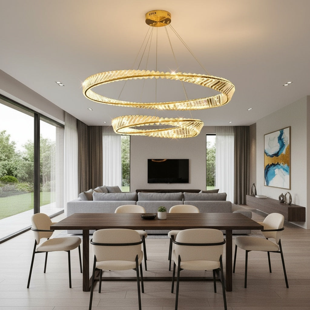 Lustra LED Cristal Suspendata Maxi EnVogue Telecomanda