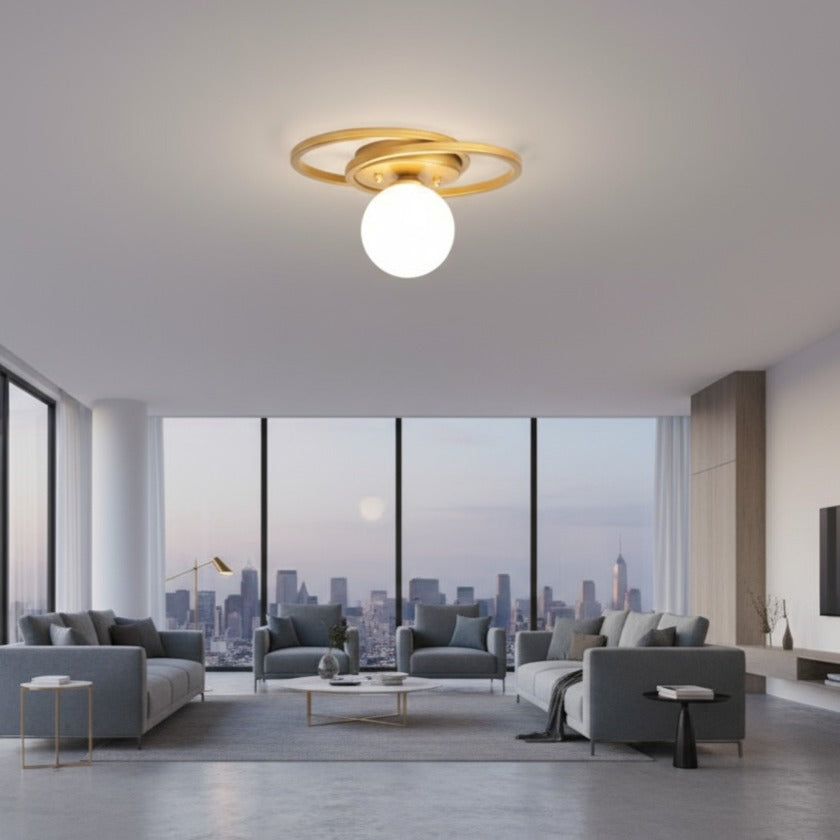 Lustra FIERA Gold Abajur Mat 1xE27