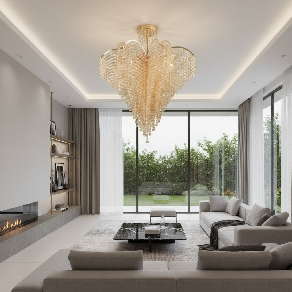 Lustra FREDA Gold Cristal