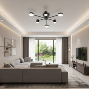 Lustra LED Nordic Style WEB Black Echivalent 300W Telecomanda