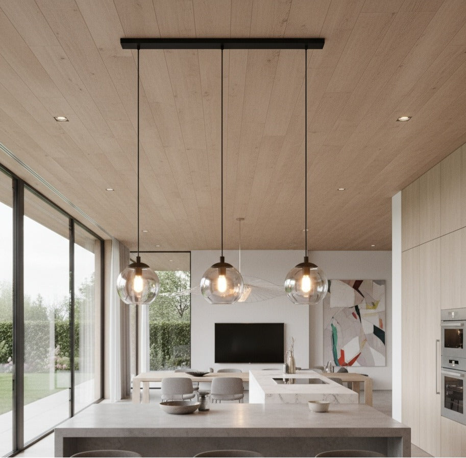 Lustra Suspendata ARISCANI 3xE27 Black 76.5CM