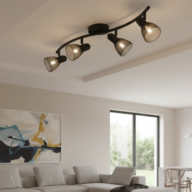 Lustra Cu 4 Spoturi Reglabile Black CAROVIGNO 64CM