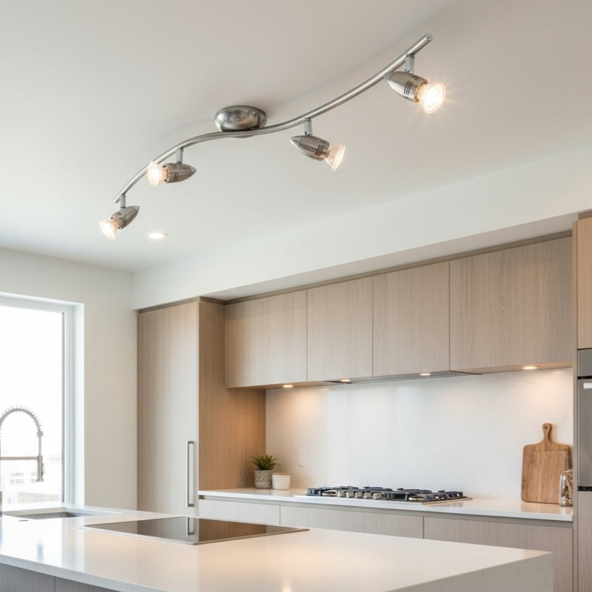 Lustra MAGNUM-LED cu 4 Spoturi Silver