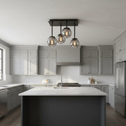 Lustra Abajur Fumuriu Black Rivendell 4xE27