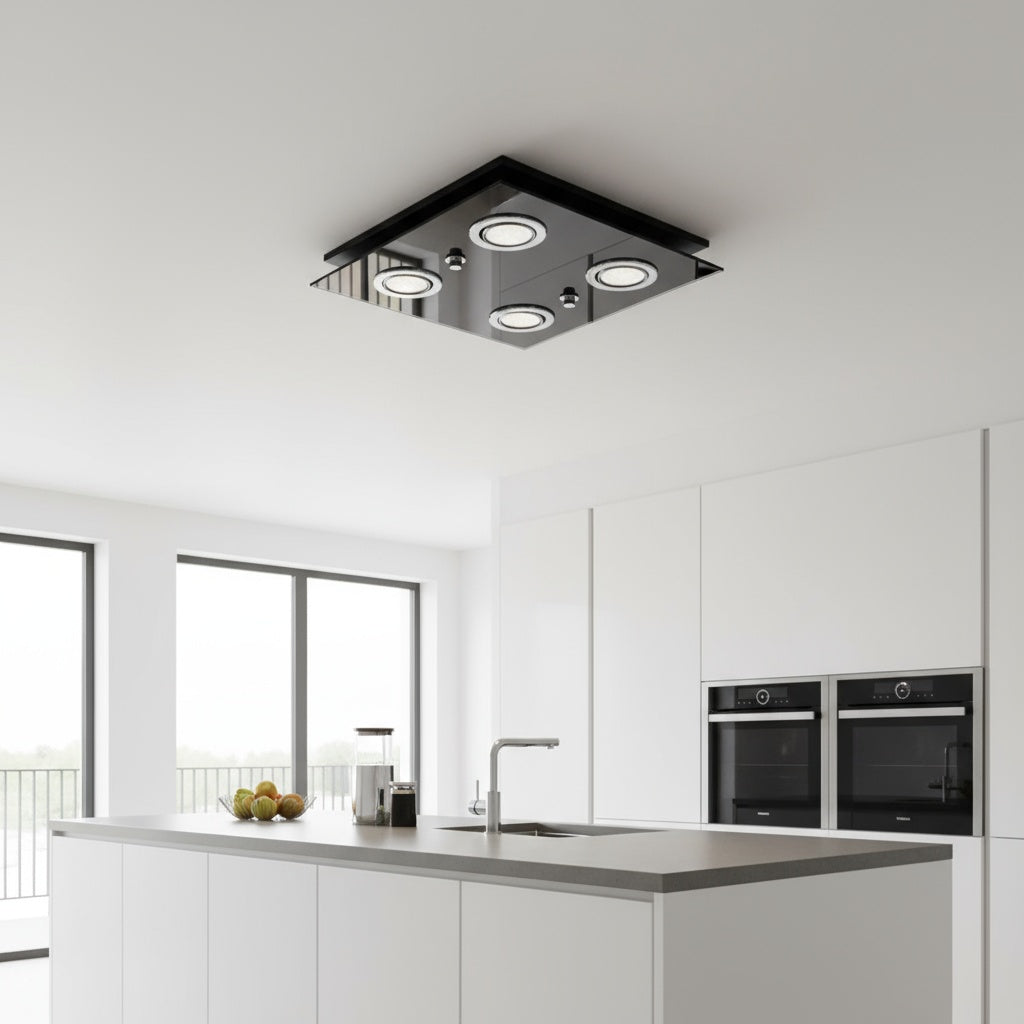 Lustra Cu 4 Spoturi GRATTINO Black Eglo